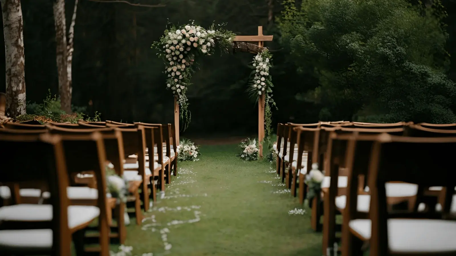 Wedding ceremony at Willowmere House